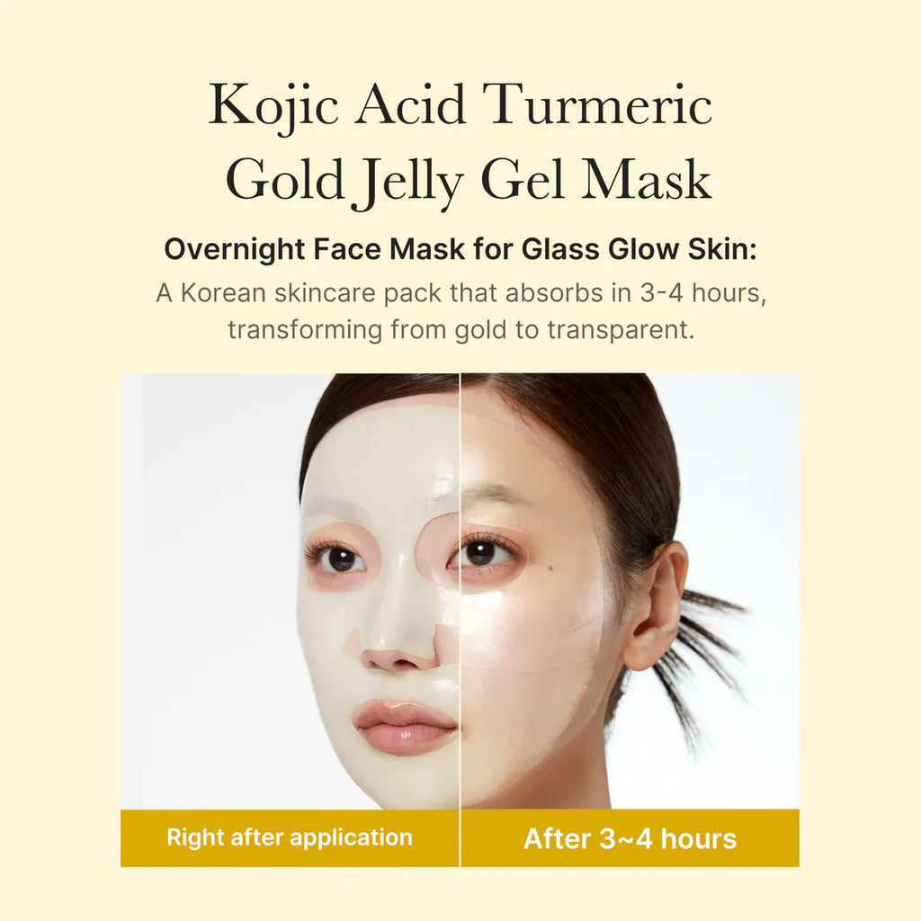 Medicube KOJIC ACID TURMERIC BRIGHTENING GEL MASK - Gold Jelly Gel 4x28 g