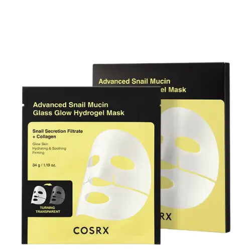 COSRX COSRX Advanced Snail Mucin Glass Glow Hydrogel Mask Overnight, Masque Collagène 3pcs