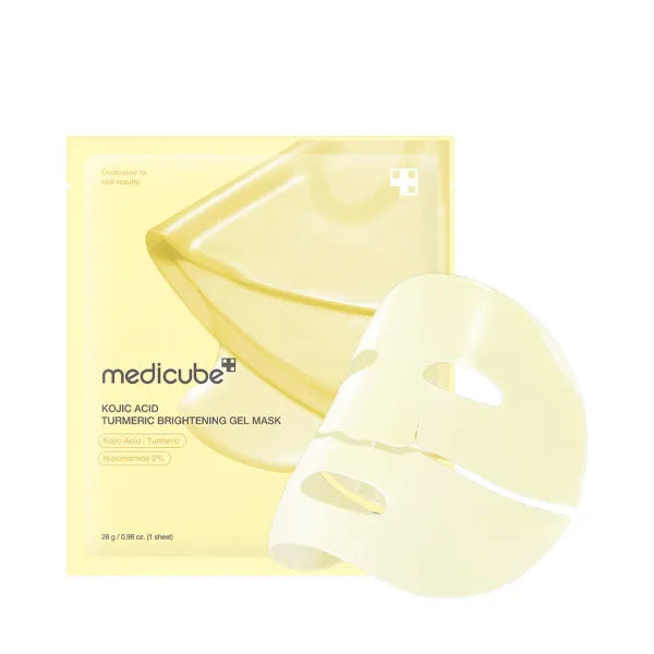 Medicube KOJIC ACID TURMERIC BRIGHTENING GEL MASK - Gold Jelly Gel 4x28 g