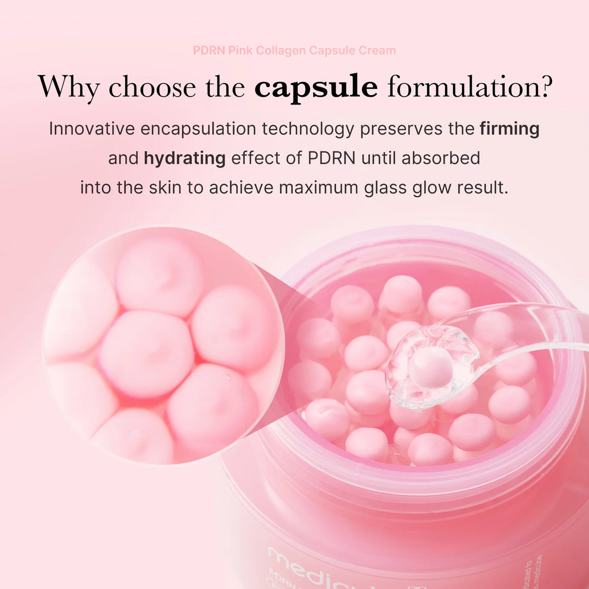 Medicube PDRN Pink Collagen Cream – Crème Hydratante Visage Légère – Niacinamide pour un Teint Irrégulier  55 g